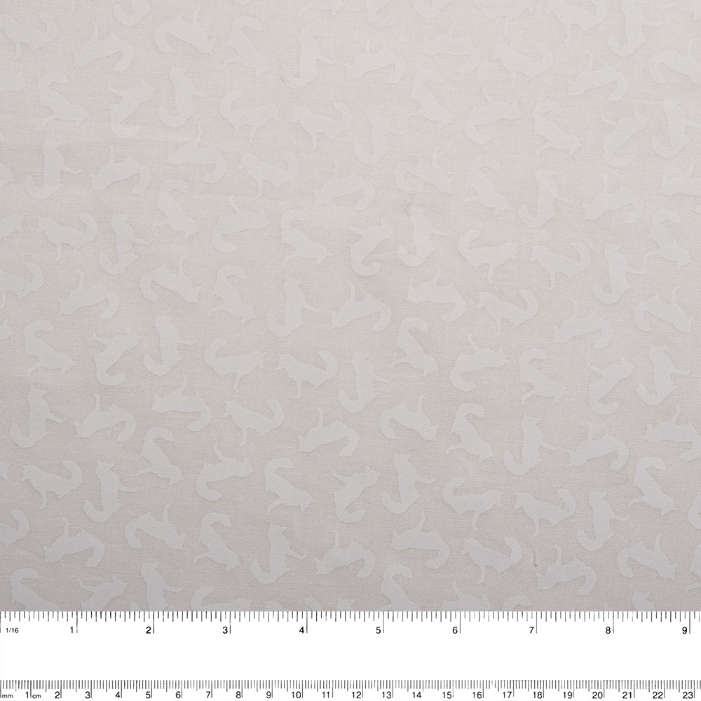 STACEY Printed Cotton - Fox - White - Image 2