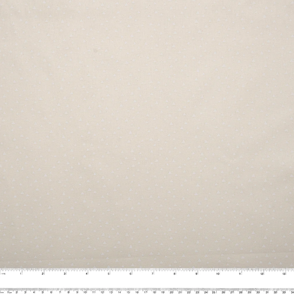 STACEY Printed Cotton - Triangles - Ivory - Image 2