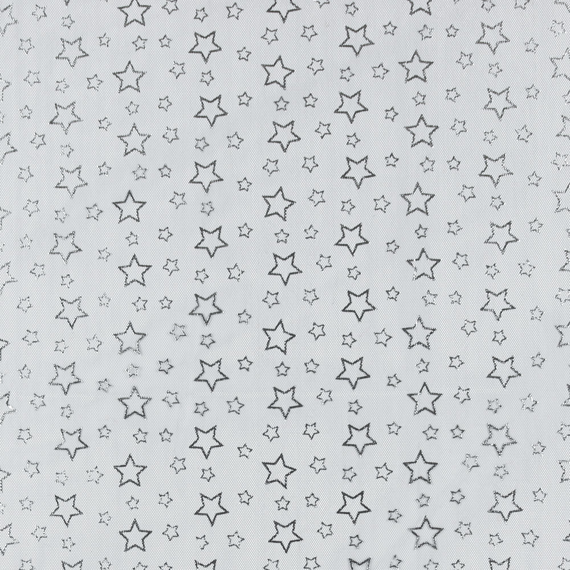 Star Tulle - Black/Silver