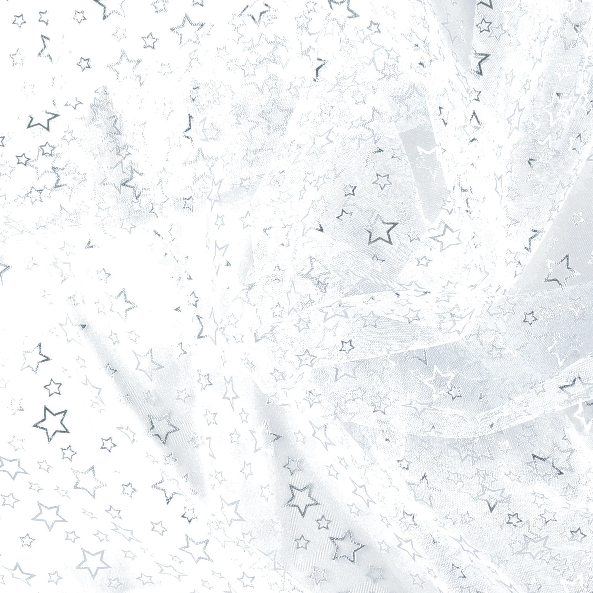 Star Tulle - White/Silver - Image 2