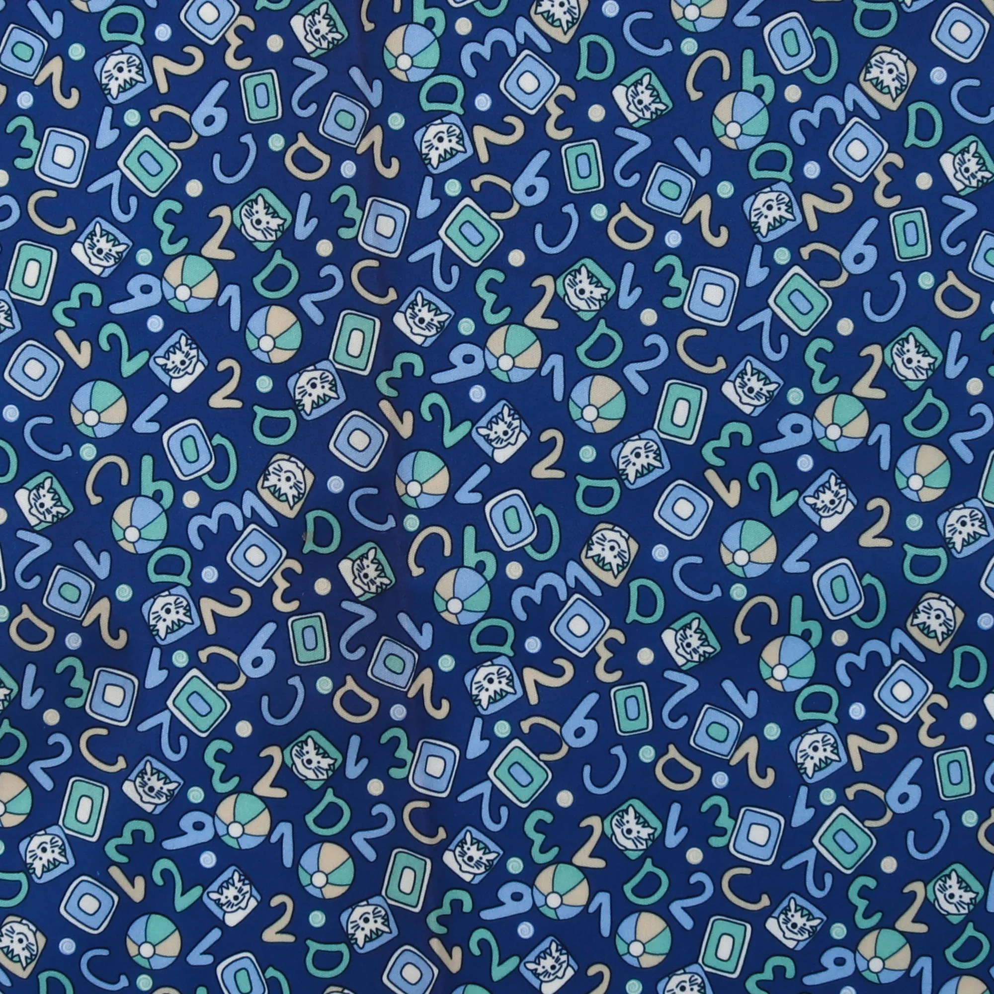 Stay dry digital printed PUL - 163 - Blue
