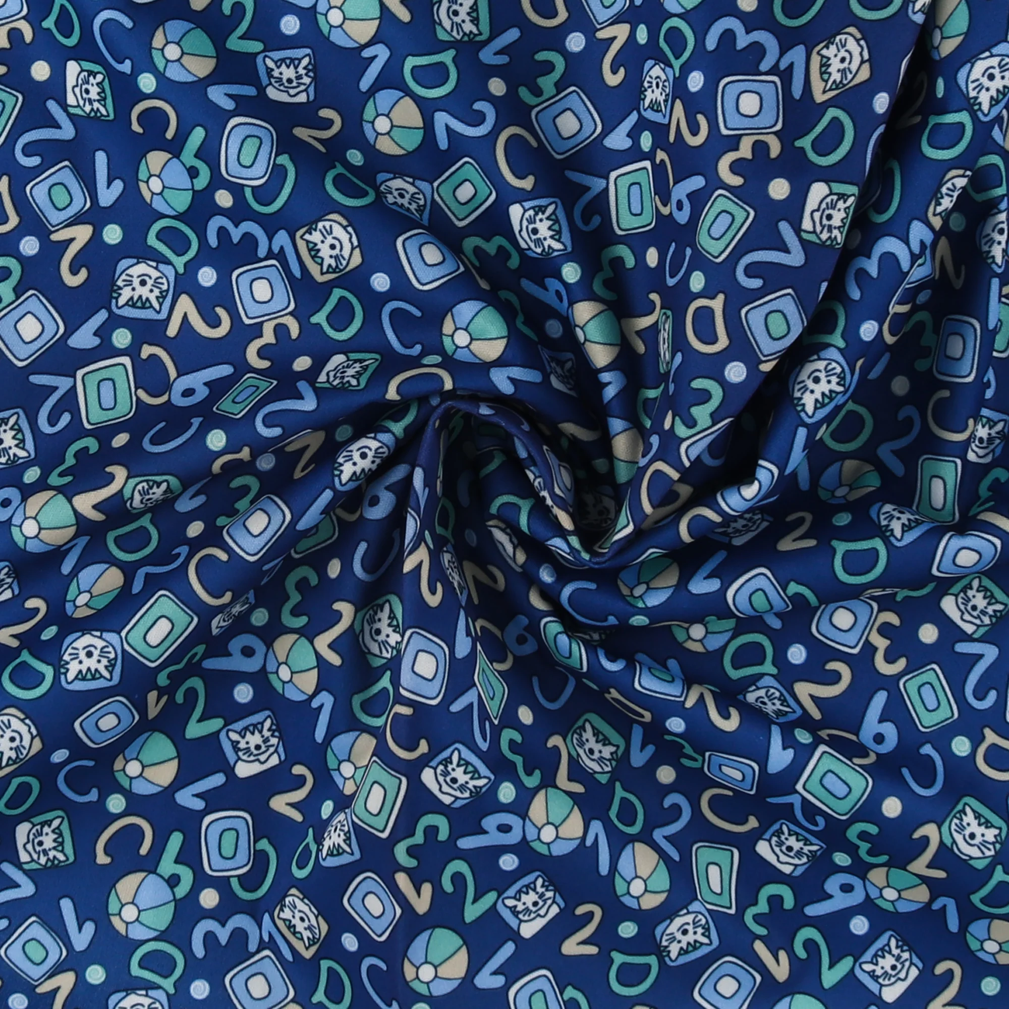 Stay dry digital printed PUL - 163 - Blue - Image 2
