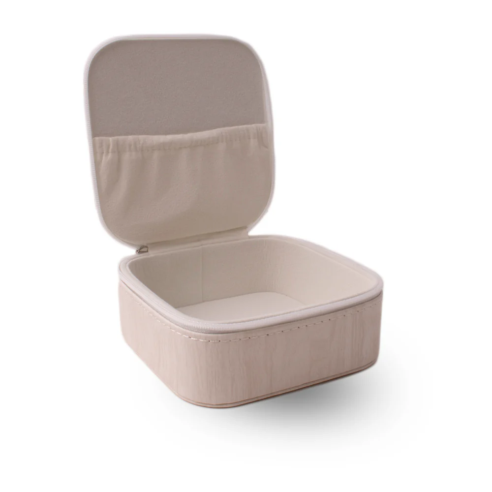 Storage Box - Square Cream with Black/White Print - Image 2