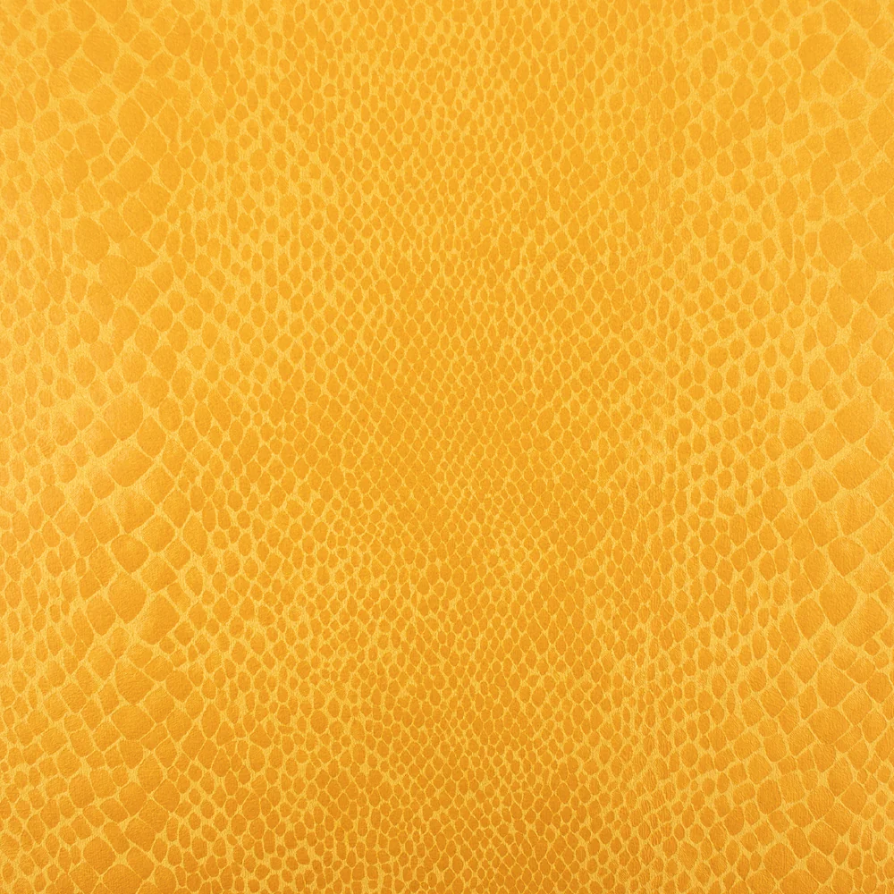 Stretch heavy plain and embossed suede - Snake - Yellow