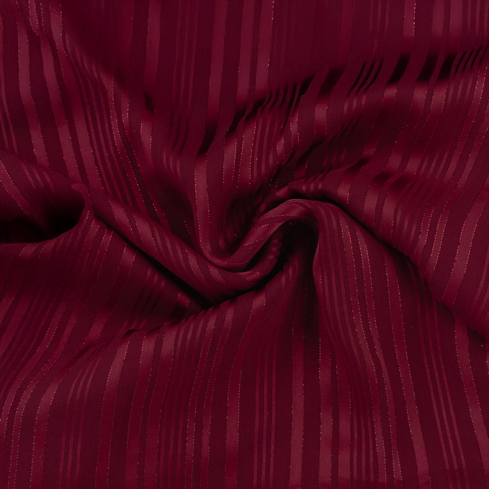 Striped Chiffon Solid - CANNES - 003 - Burgundy - Image 2