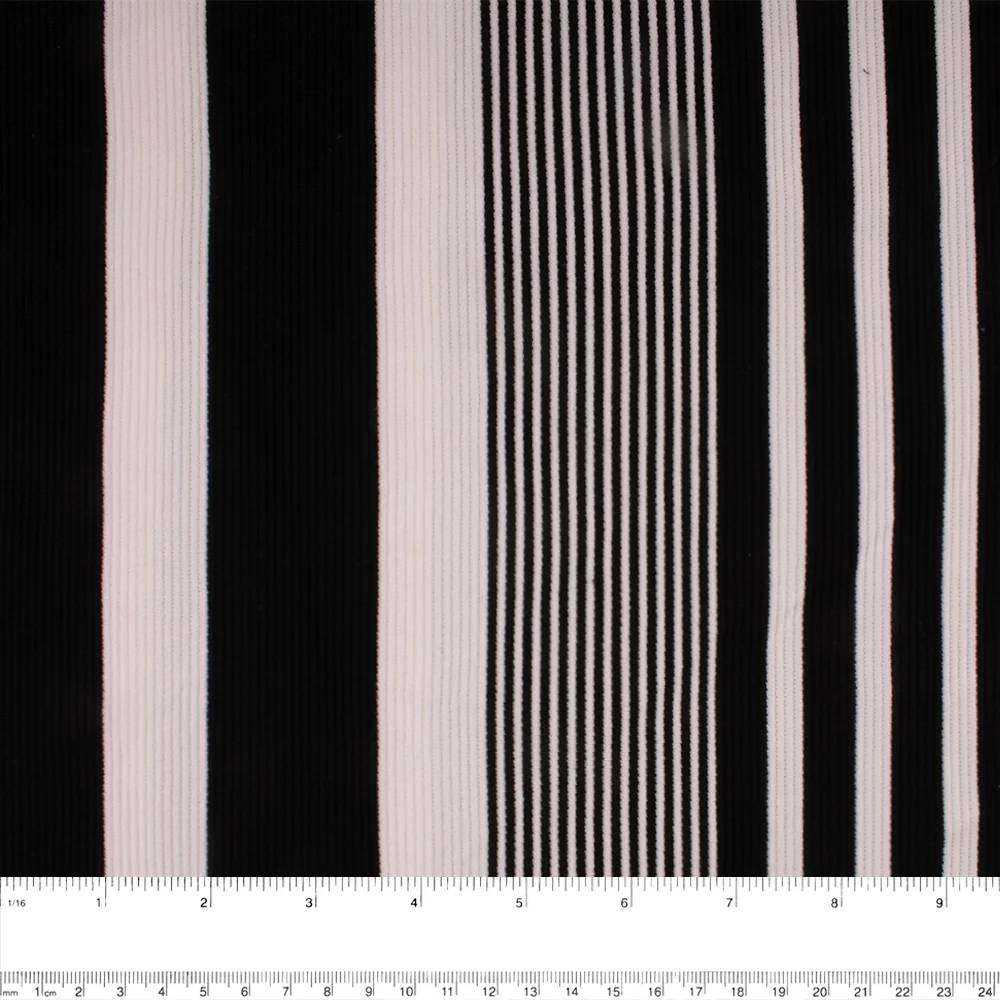 Striped Ottoman and Pique Knit - Various - White - Image 2