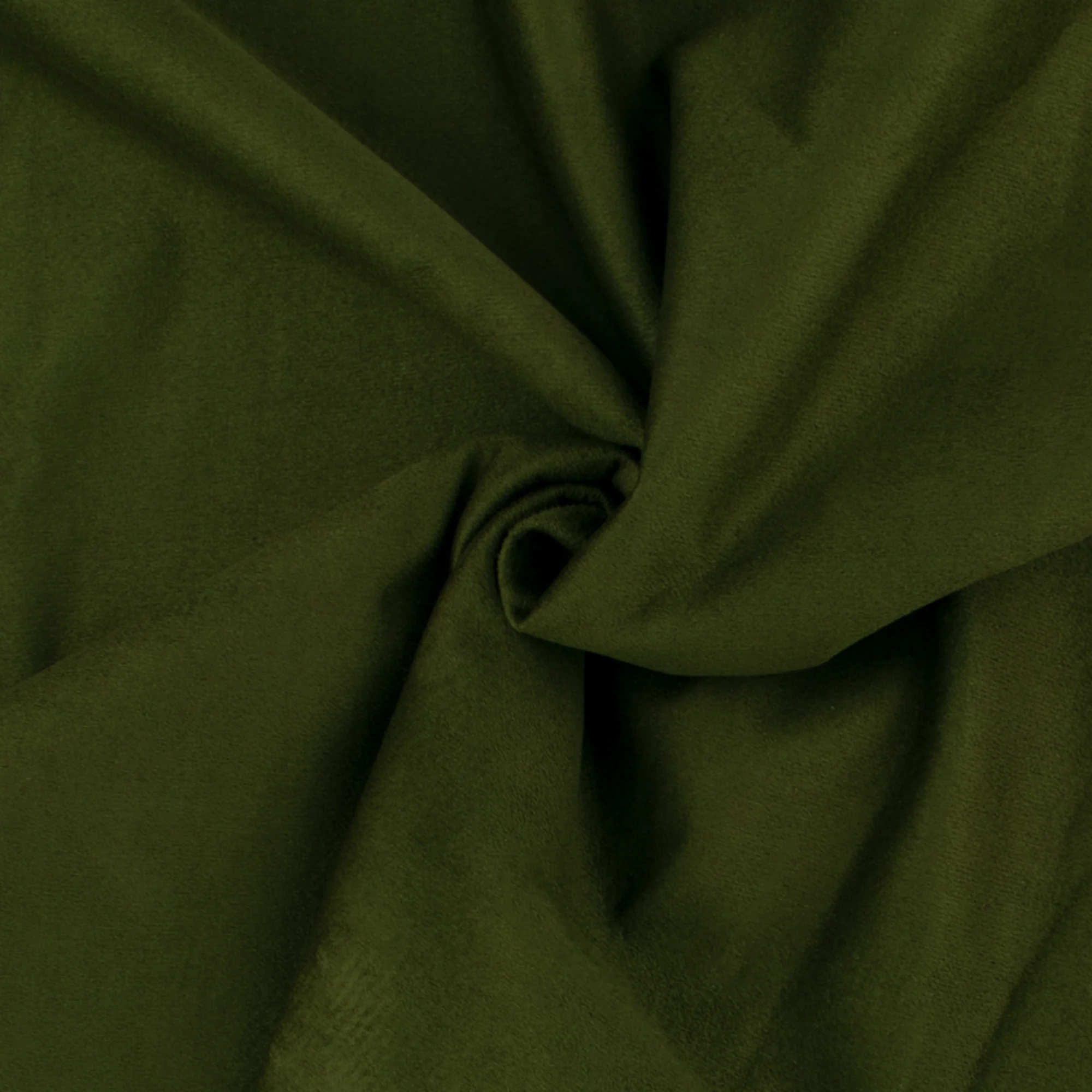Suede Bonded To Fur for Coat - LAREDO - 002 - Dark Green - Image 2
