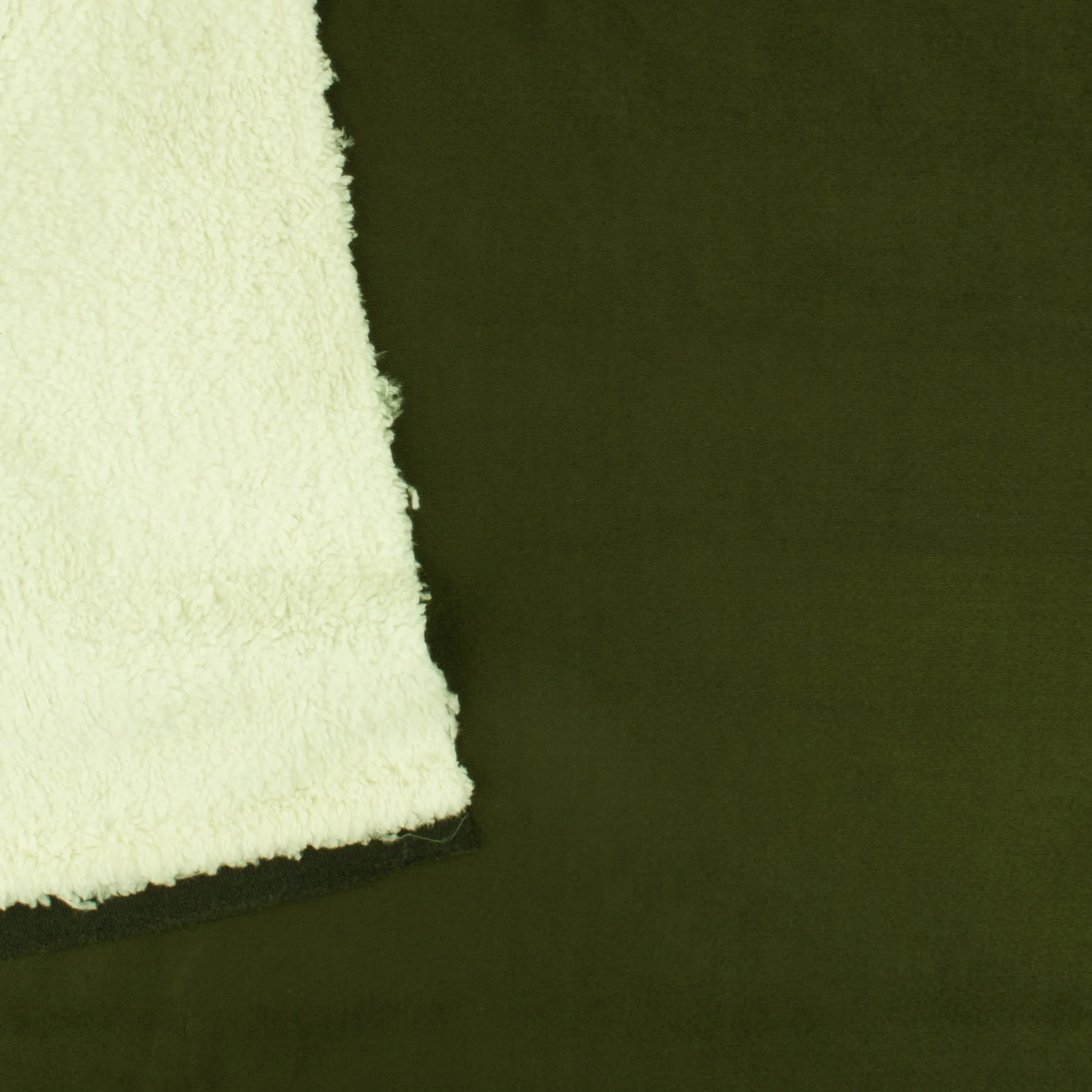 Suede Bonded To Fur for Coat - LAREDO - 002 - Dark Green - Image 3