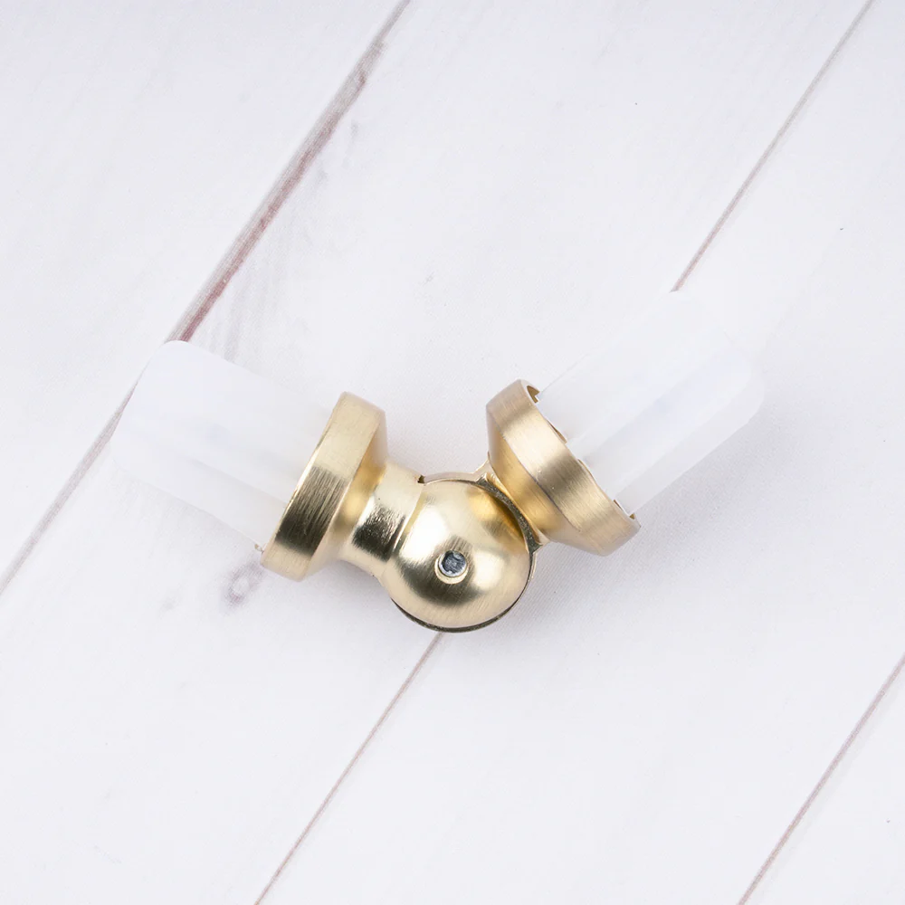 Swivel Socket - for 19mm rod - Brushed Brass
