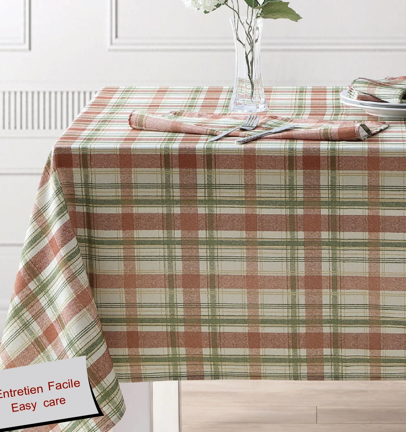 Tablecloth - Maxwell Plaid - Rust