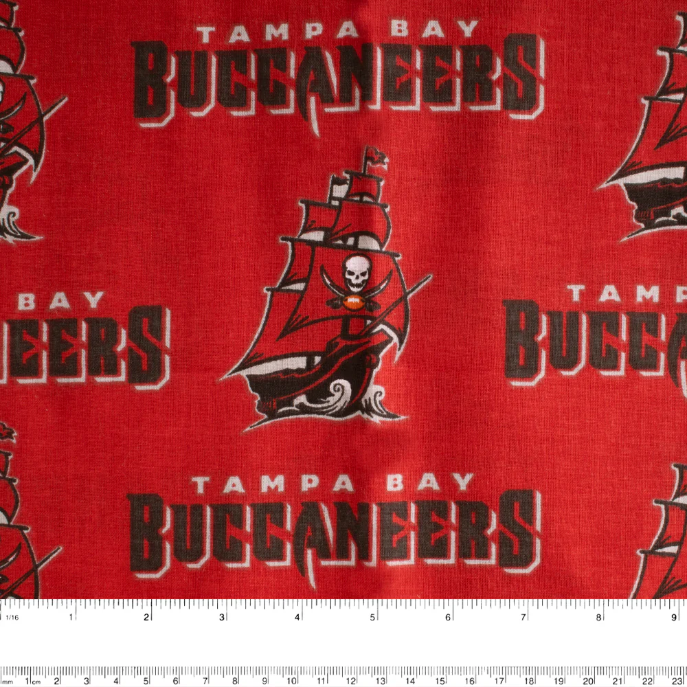 Tampa Bay Buccaneers NFL cotton prints - Logo - Red - Image 2