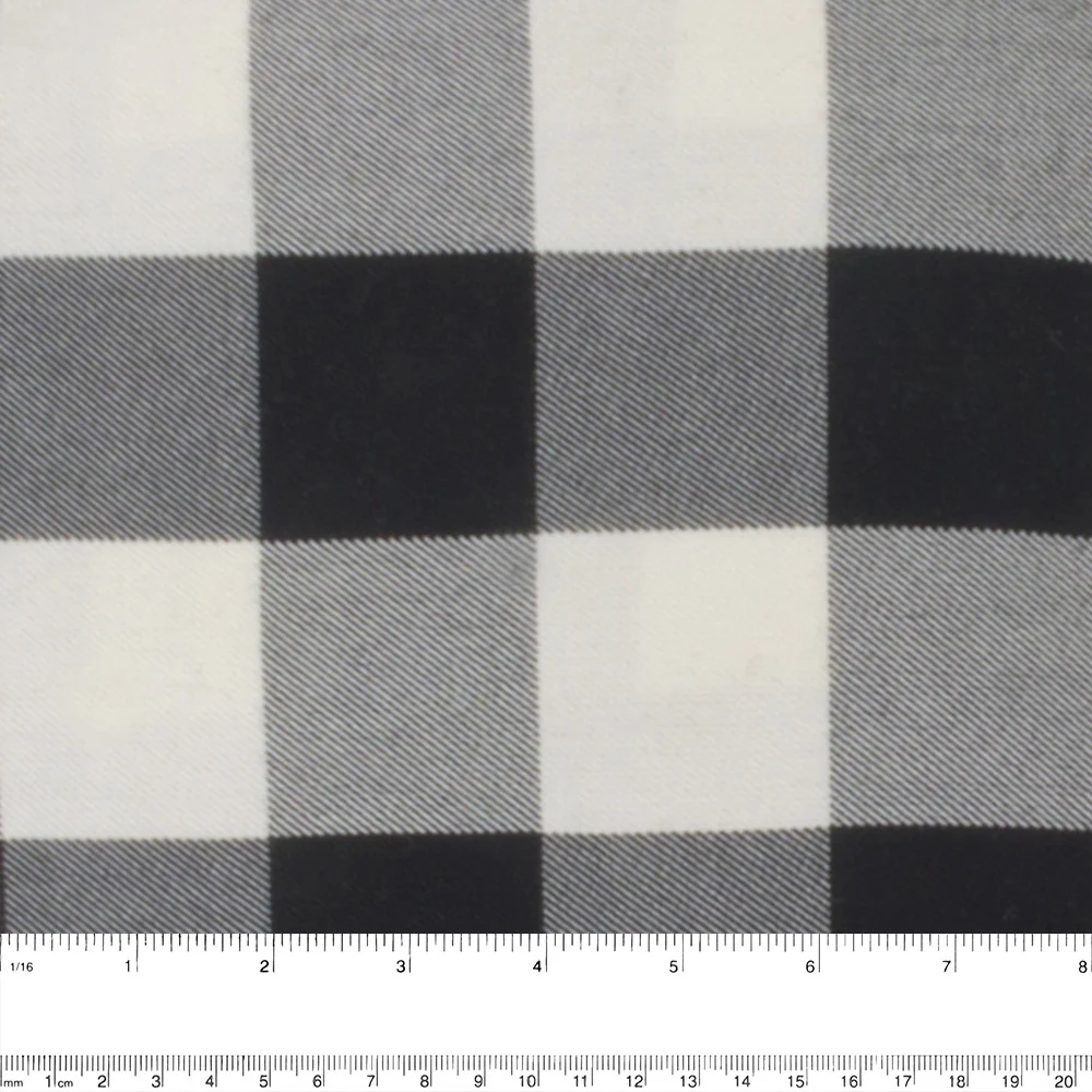 Tartan Suiting - Buffalo Check - Off White / Black - Image 2