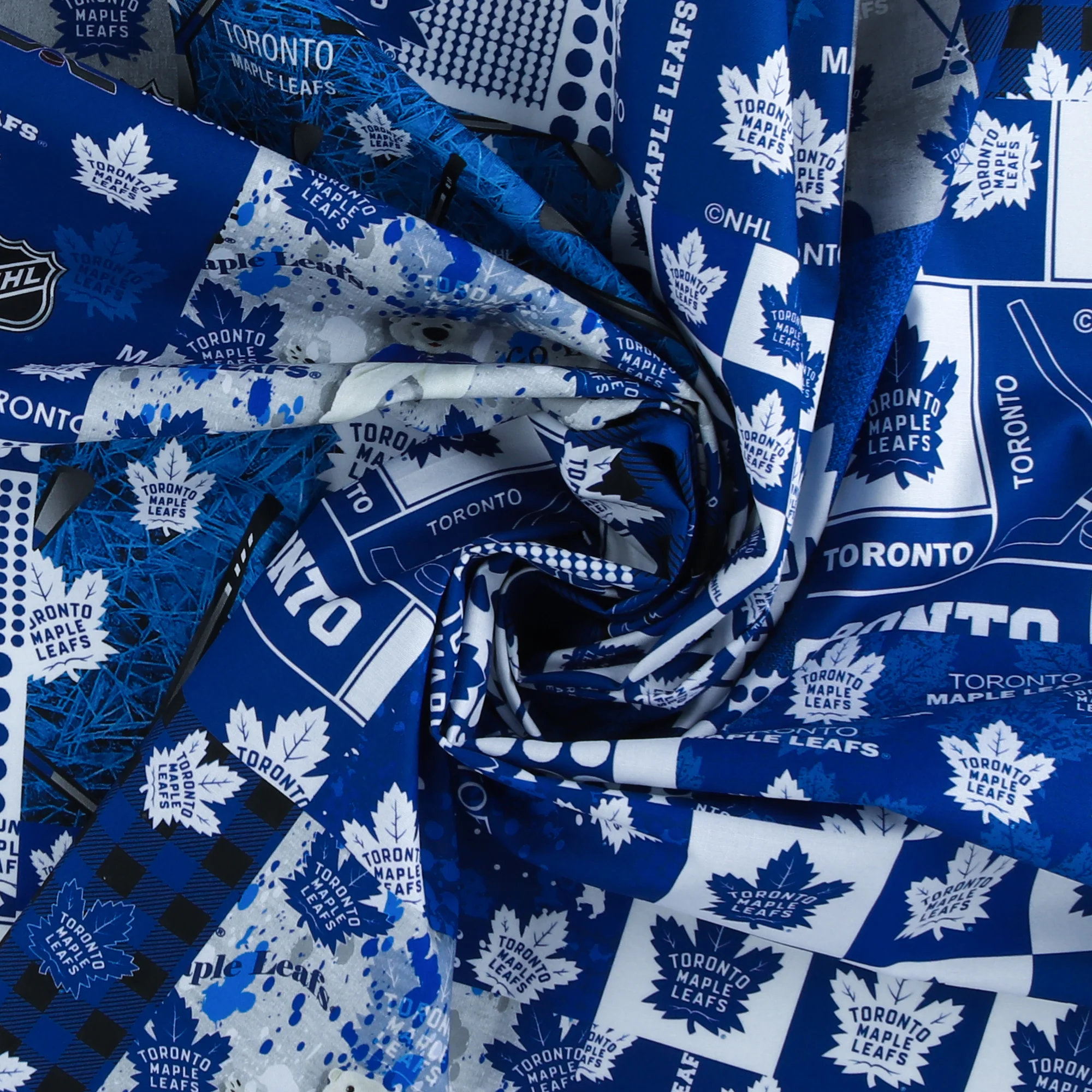 Toronto Maple Leafs NHL COTTON Print - Blue - Image 2