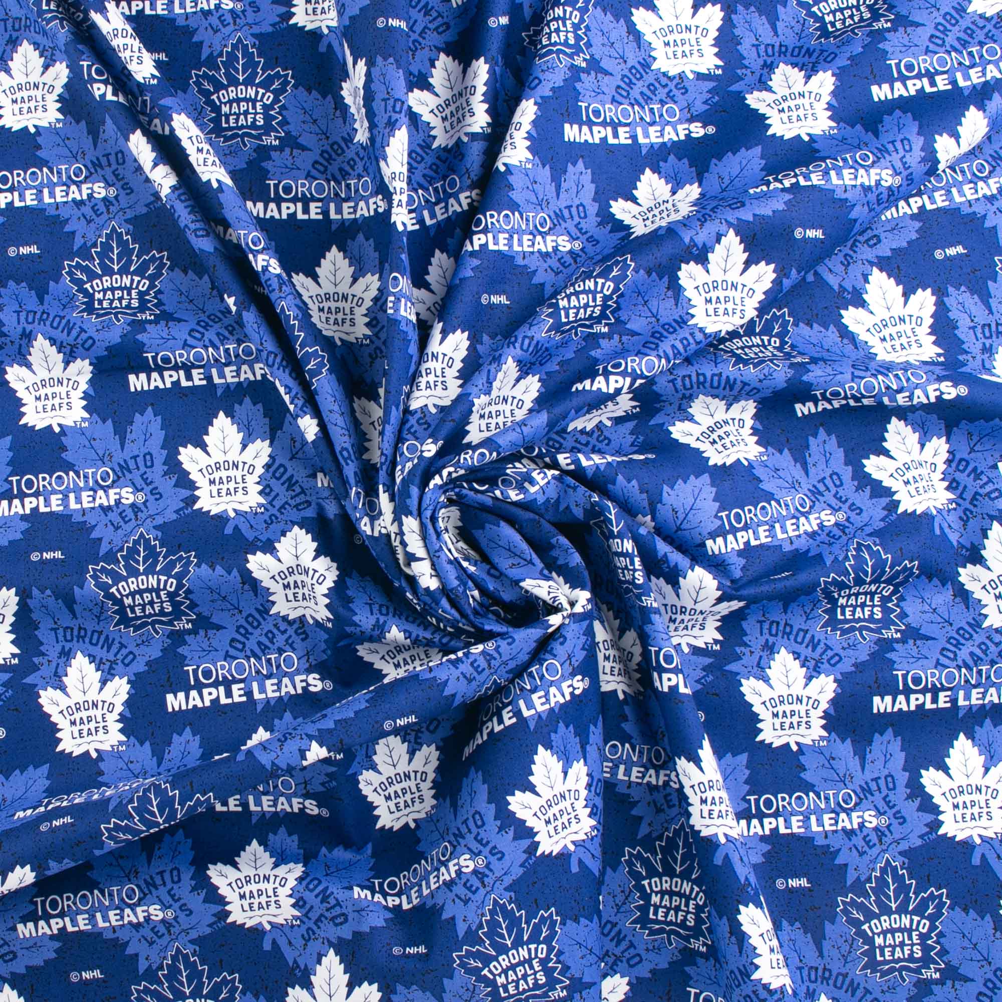 Toronto Maple leafs (1MAP) - NHL cotton print - Logo - Blue - Image 2