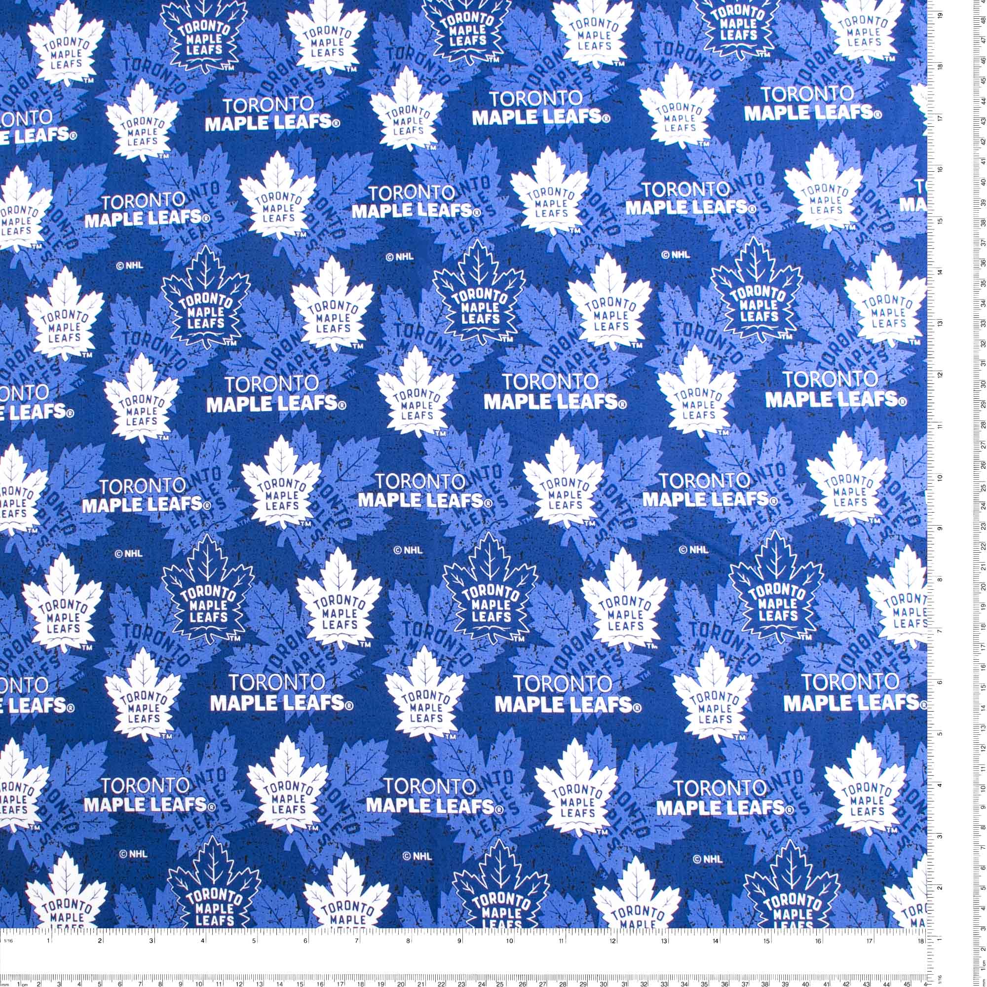 Toronto Maple leafs (1MAP) - NHL cotton print - Logo - Blue - Image 3