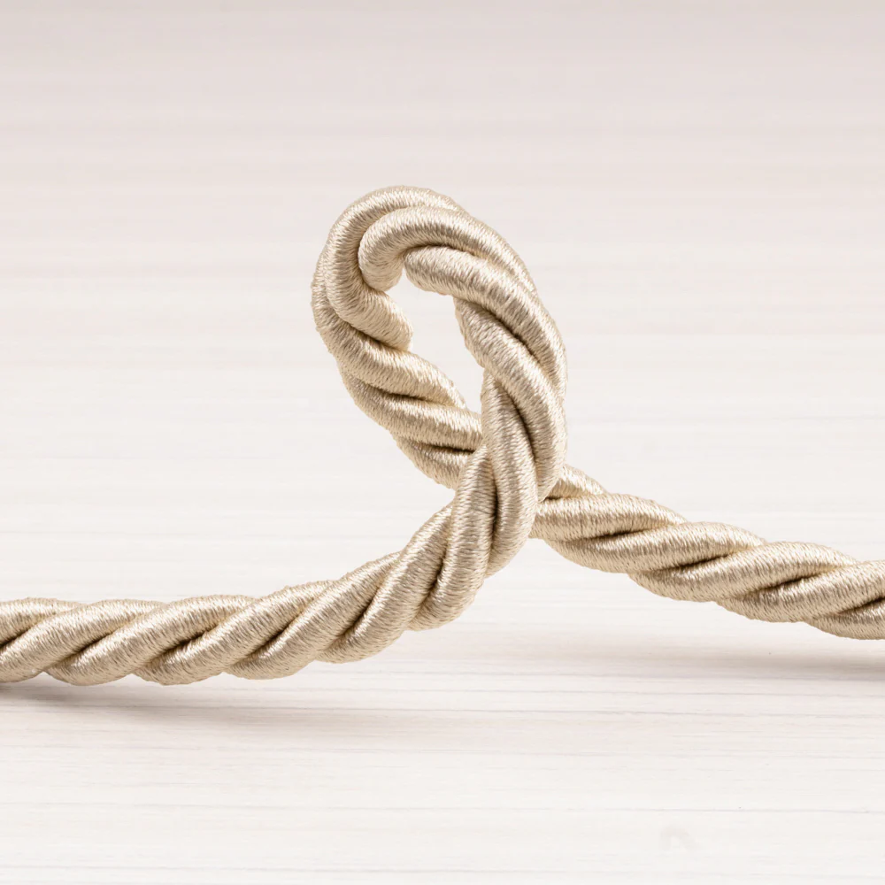 Twisted cord ⅜ po (1 cm) Cream