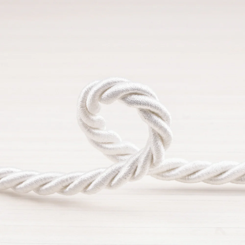 Twisted cord ⅜ po (1 cm) White