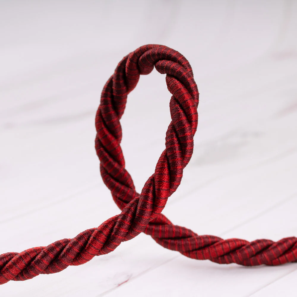 Twisted cord ⅜ po (1 cm) Red
