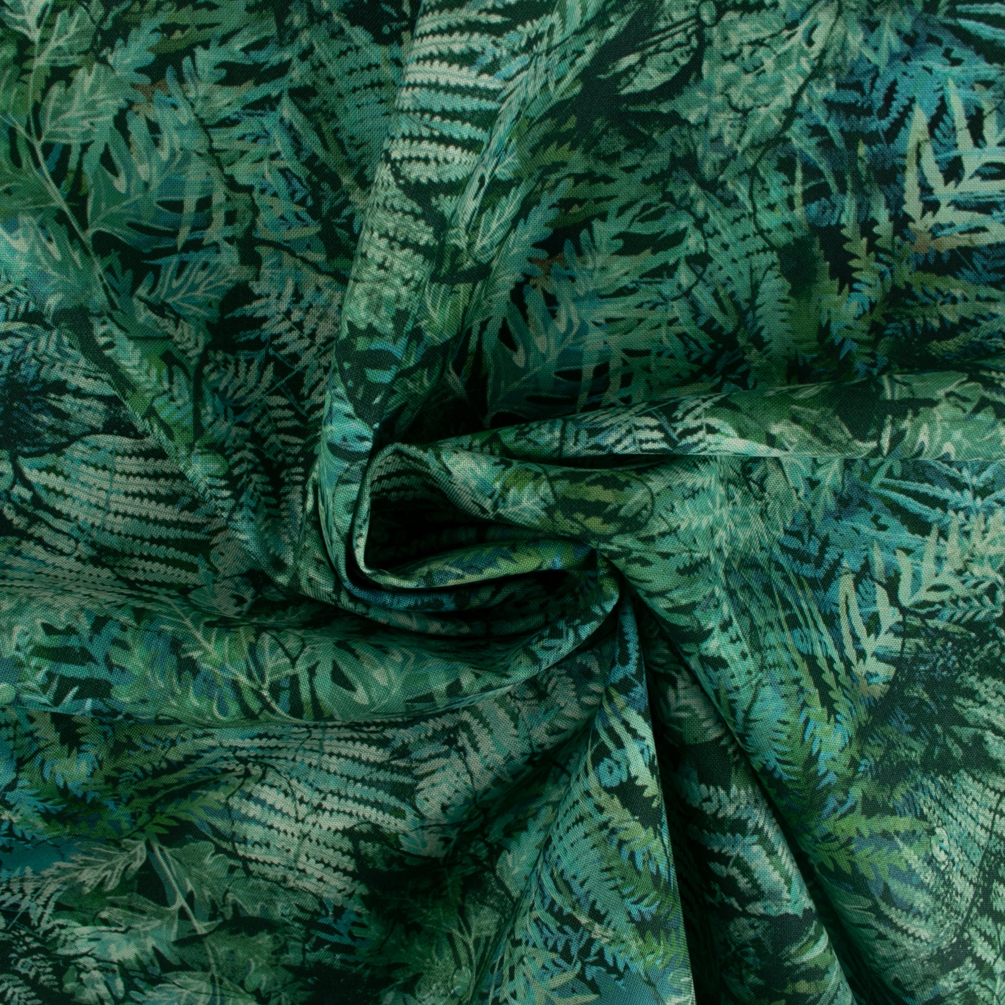 ULTIMATE - Cotton print - Leafs - Medium green - Image 2