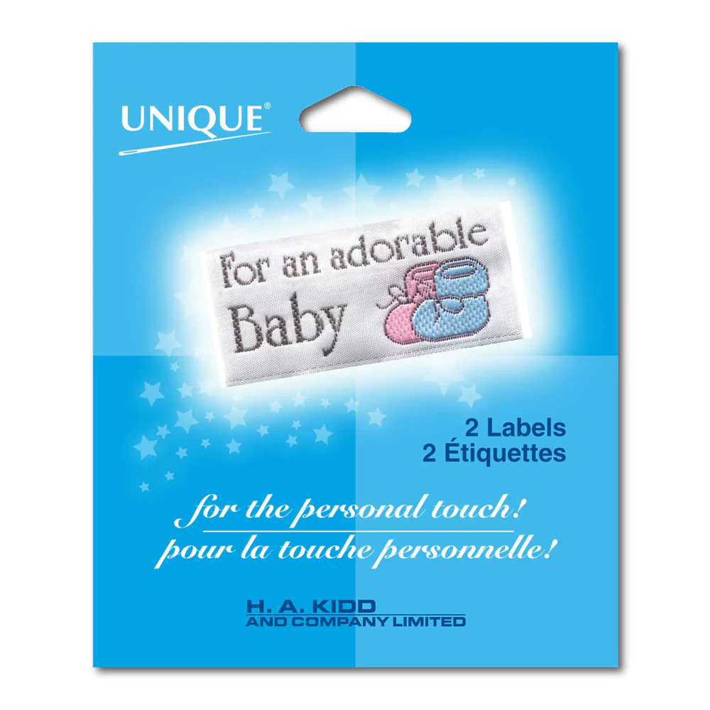 Unique Baby Love Label - White -2 pcs