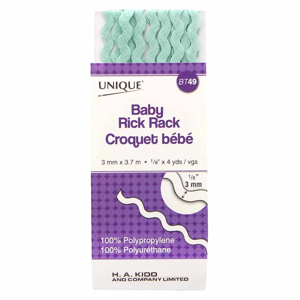 UNIQUE Baby Rick Rack 3.7m Mint 191