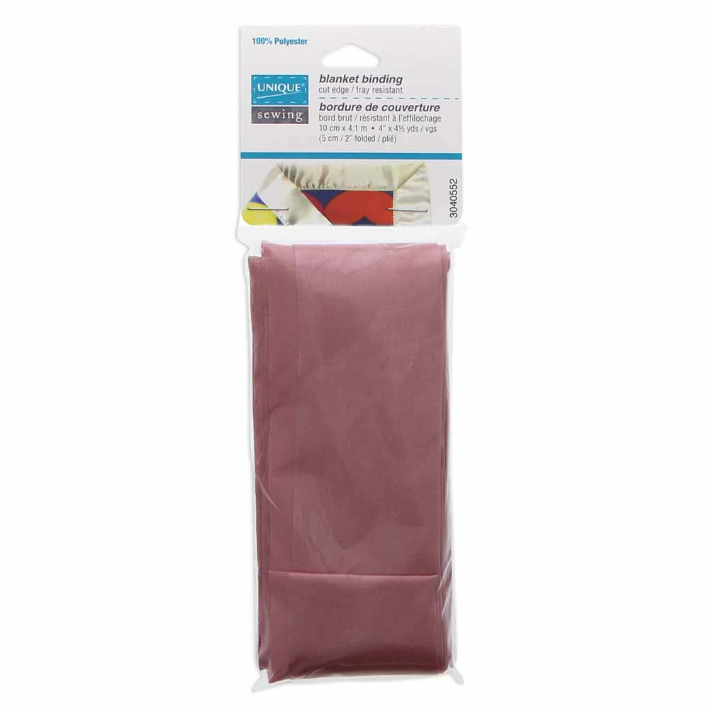 UNIQUE SEWING Blanket Binding 10cm x 4.1m - Rose