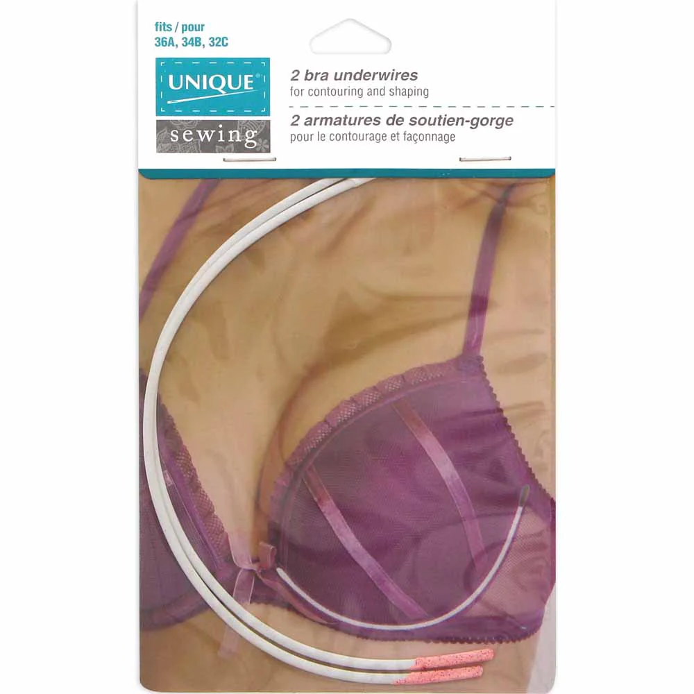 UNIQUE SEWING Bra Underwires - 36A, 34B, 32C - 2pcs
