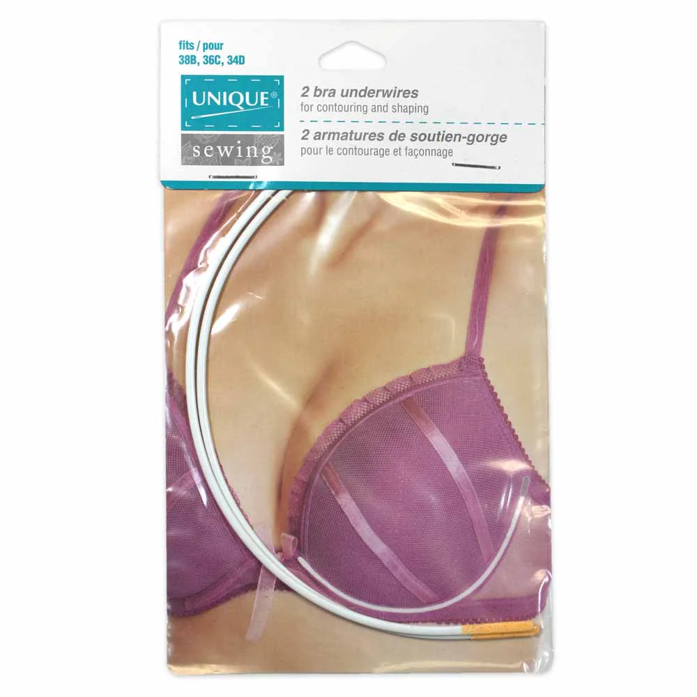 UNIQUE SEWING Bra Underwires - 38B, 36B, 34D - 2pcs
