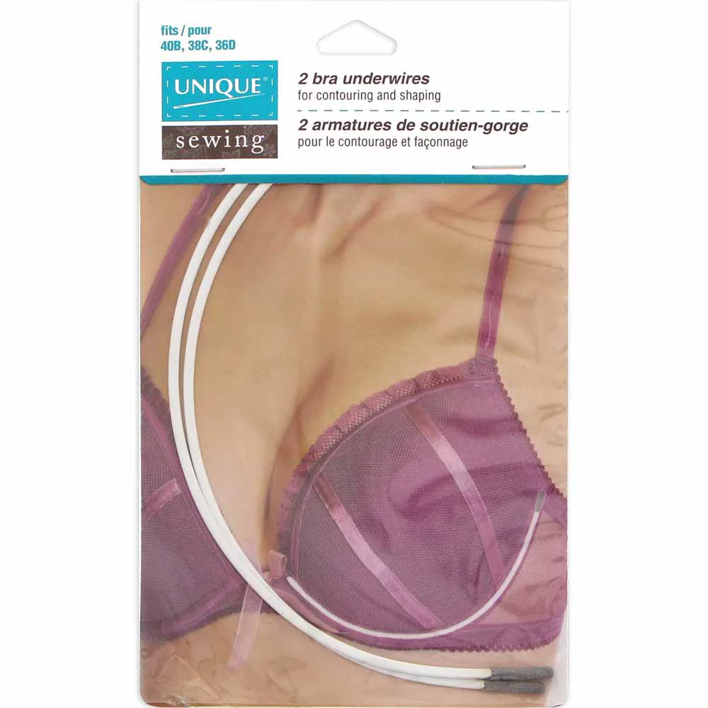 UNIQUE SEWING Bra Underwires - 40B, 38C, 36D - 2pcs
