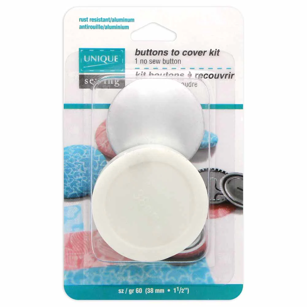 UNIQUE SEWING Buttons to Cover Kit with Tool - size 60 - 38mm (1½")