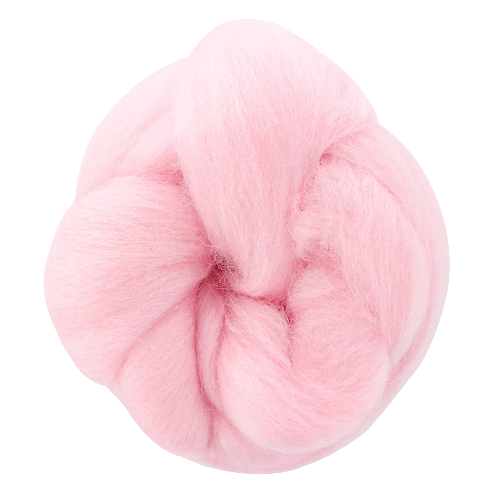 UNIQUE CRAFT Natural Wool Roving - 25g - Baby Pink - Image 2
