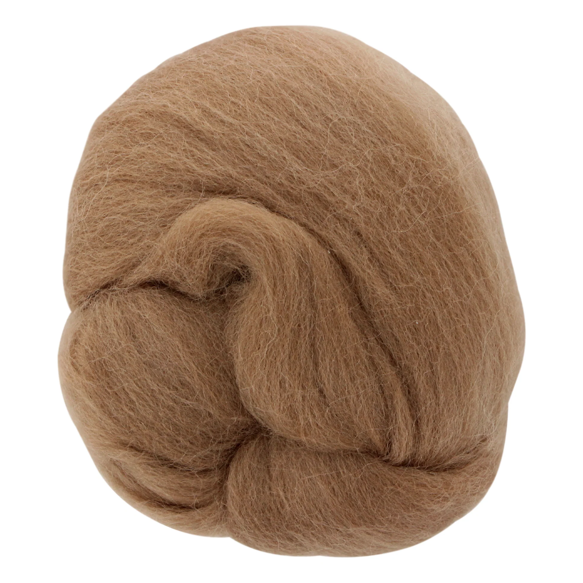 UNIQUE CRAFT Natural Wool Roving - 25g - Chestnut - Image 2