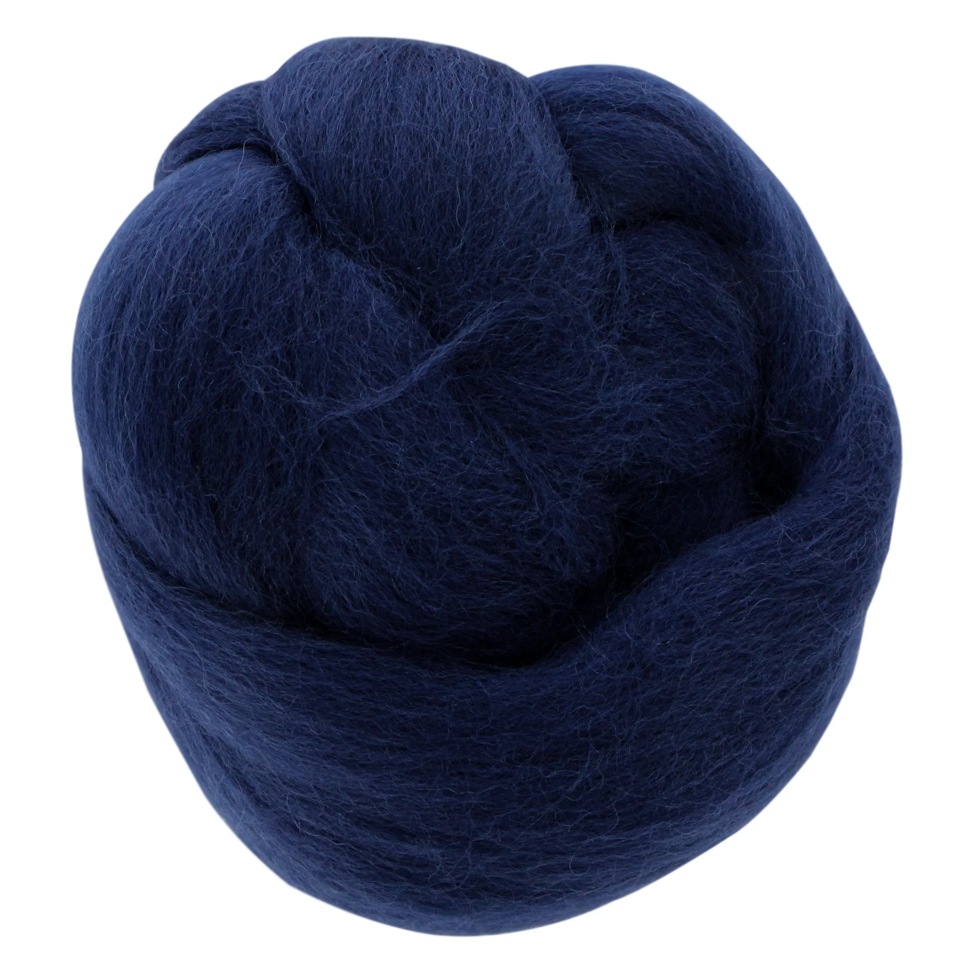 UNIQUE CRAFT Natural Wool Roving - 25g - Navy Blue - Image 2