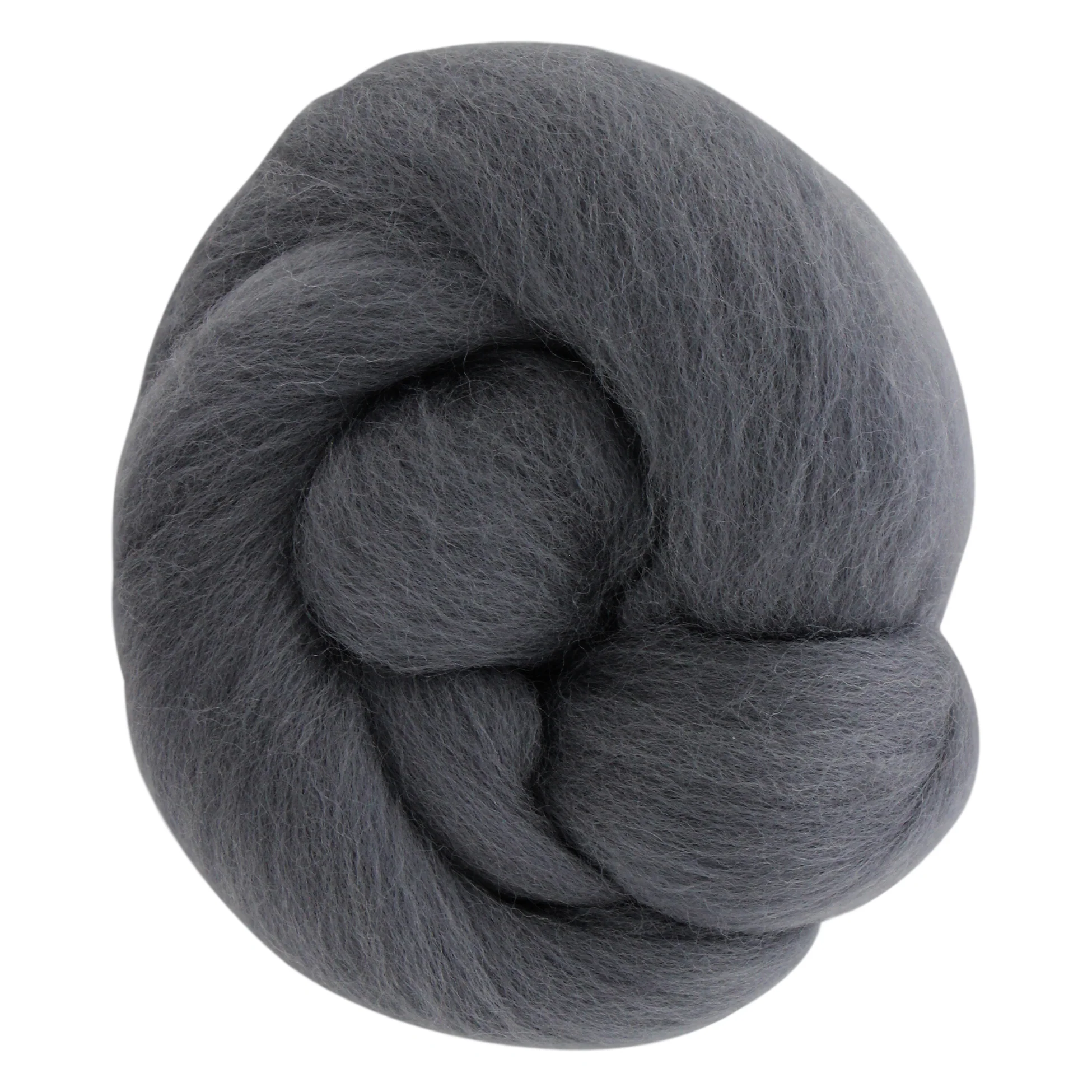 UNIQUE CRAFT Natural Wool Roving - 25g - Neutral Grey - Image 2