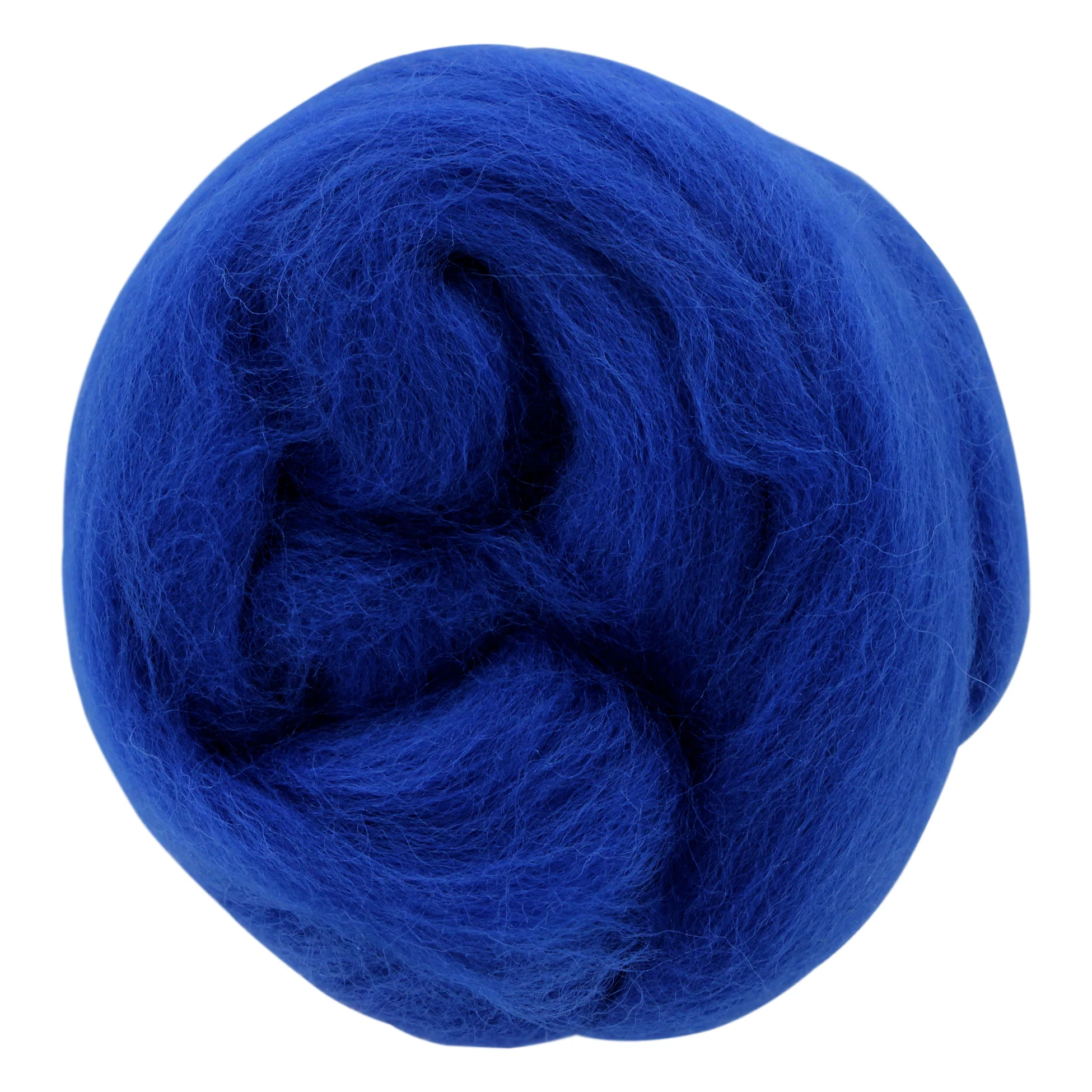 UNIQUE CRAFT Natural Wool Roving - 25g - Royal Blue - Image 2