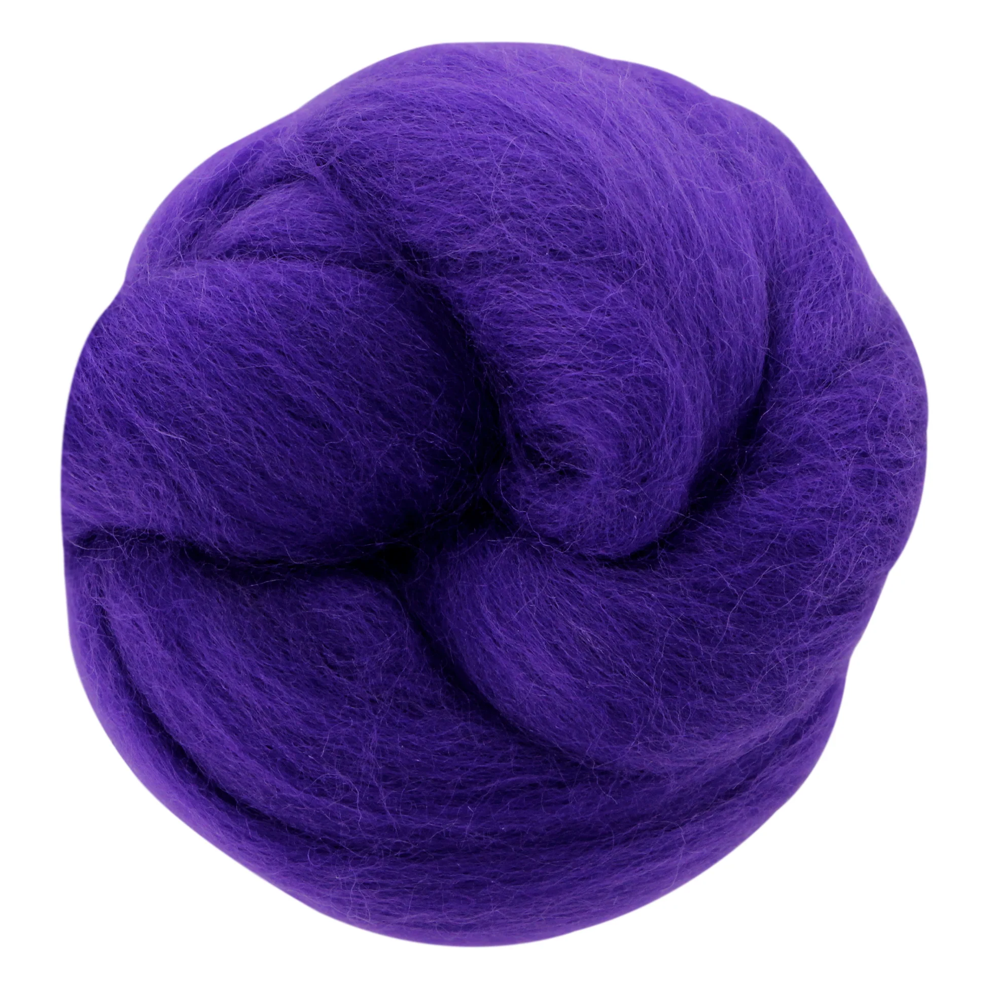 UNIQUE CRAFT Natural Wool Roving - 25g - Royal Purple - Image 2