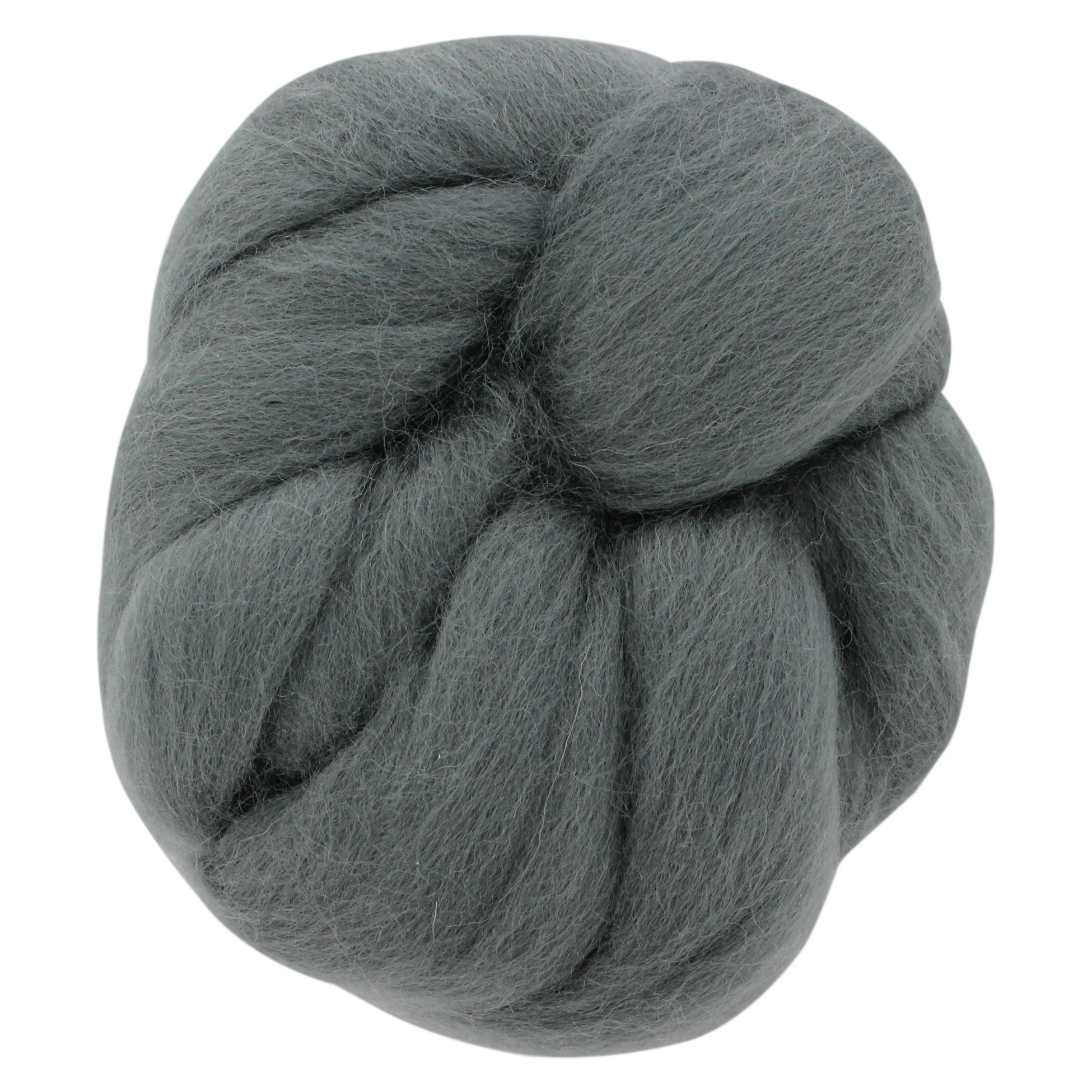 UNIQUE CRAFT Natural Wool Roving - 25g - Steel Grey - Image 2