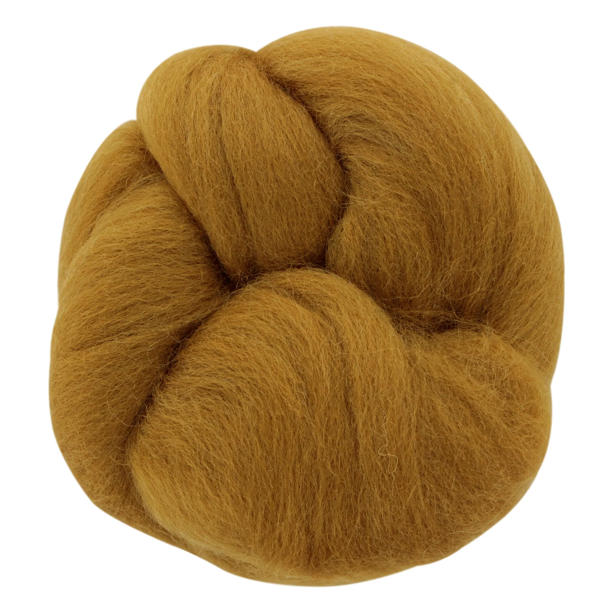 UNIQUE CRAFT Natural Wool Roving - 25g - Teddy Brown - Image 2