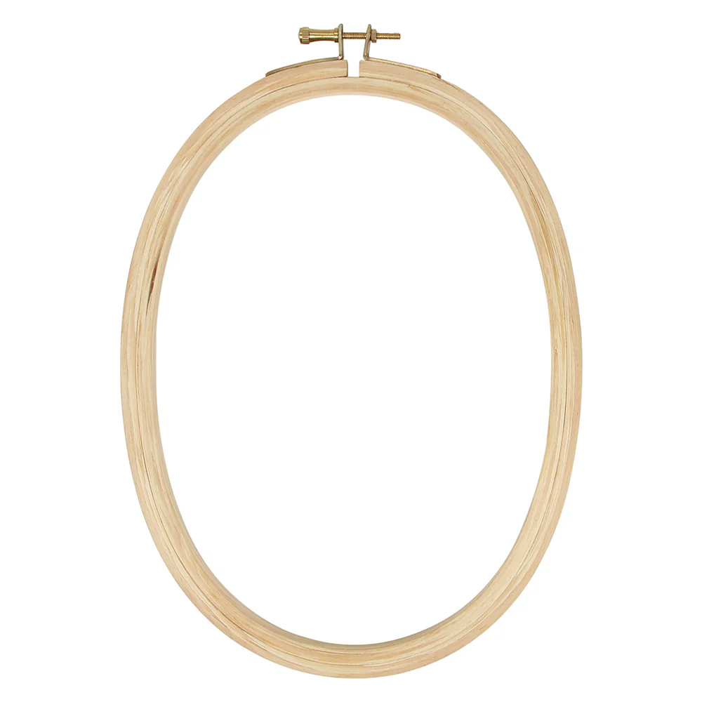 UNIQUE CRAFT Wood Embroidery Hoop - Oval - 20cm (8")