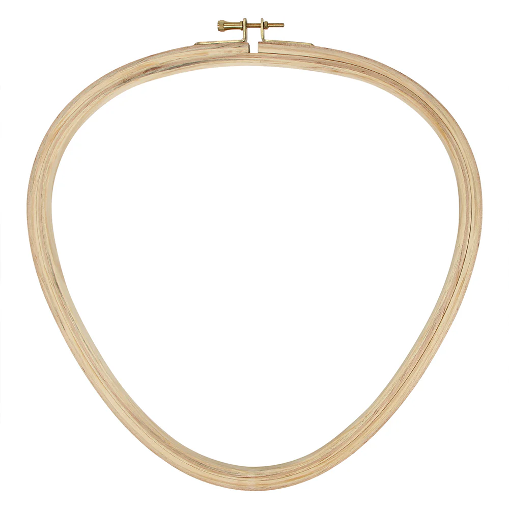 UNIQUE CRAFT Wood Embroidery Hoop - Triangle - 25cm (10")