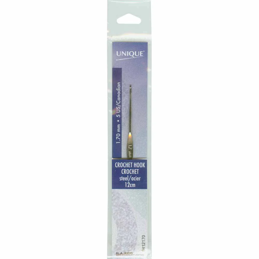 UNIQUE CROCHET Crochet Hooks 12cm (5") Steel - 1.7mm/US 5