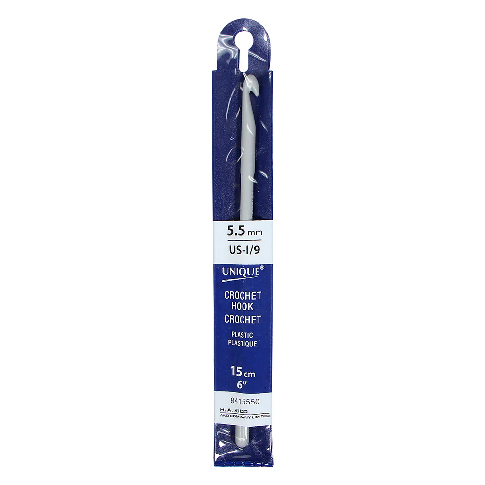 UNIQUE CROCHET Crochet Hooks 15cm (6") Plastic - 5.5mm/US I-9