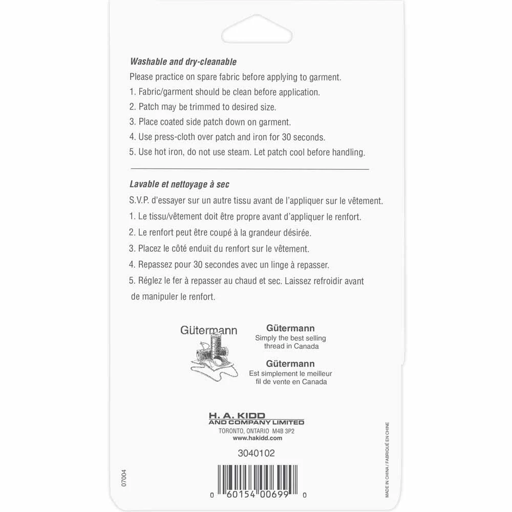 UNIQUE SEWING Drill Patch Beige - 10 x 15cm (4" x 6") - 2pcs - Image 2