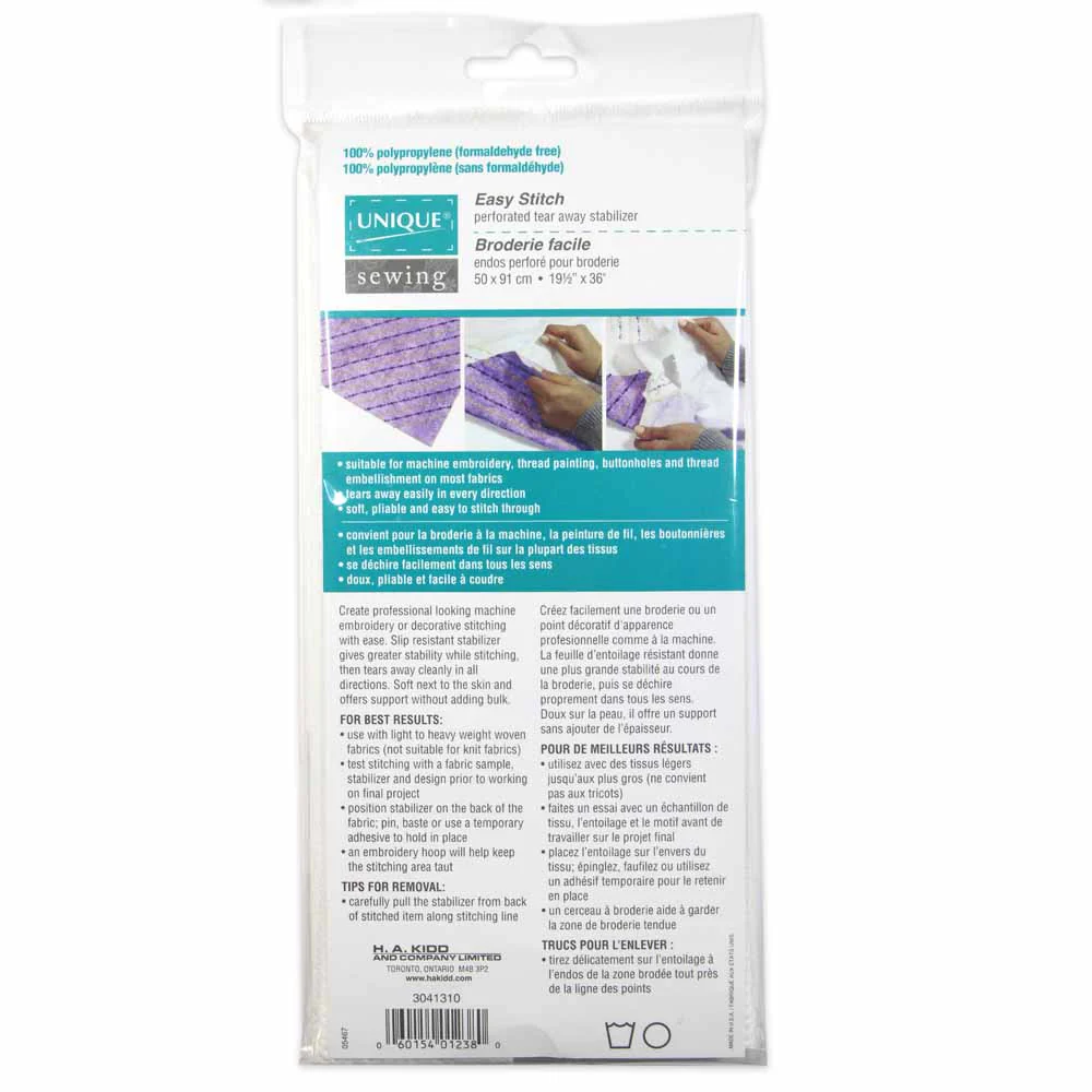 UNIQUE Easy Stitch Perforated Embroidery Backing - 56 x 91cm (22" x 36")