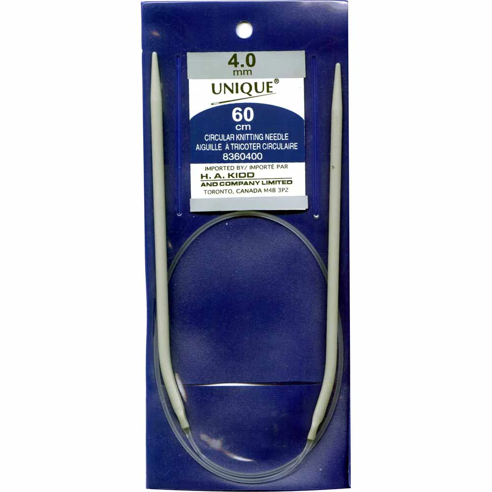 UNIQUE KNITTING Circular Knitting Needles 60cm (24") Aluminum - 4mm/US 6