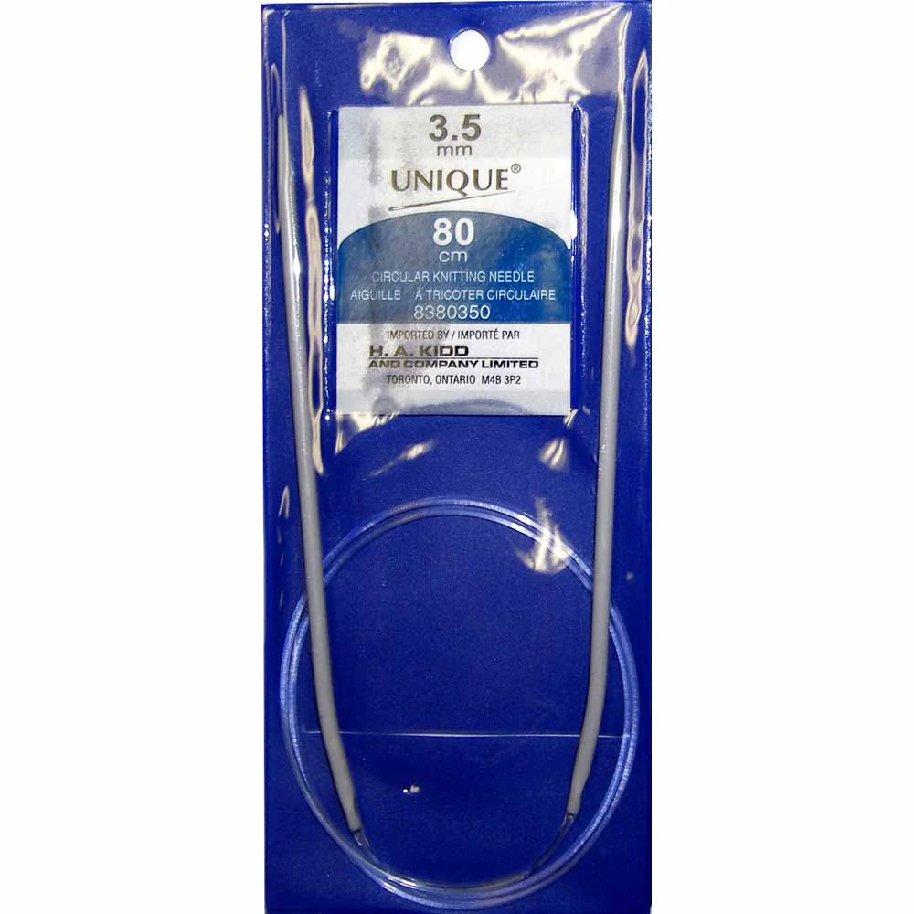 UNIQUE KNITTING Circular Knitting Needles 80cm (32") Aluminum - 3.5mm/US 4