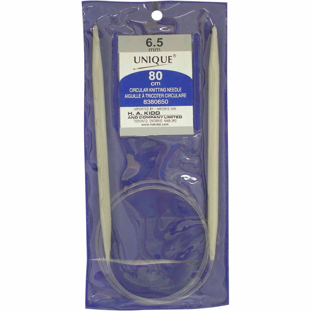 UNIQUE KNITTING Circular Knitting Needles 80cm (32") Aluminum - 6.5mm/US 10.5