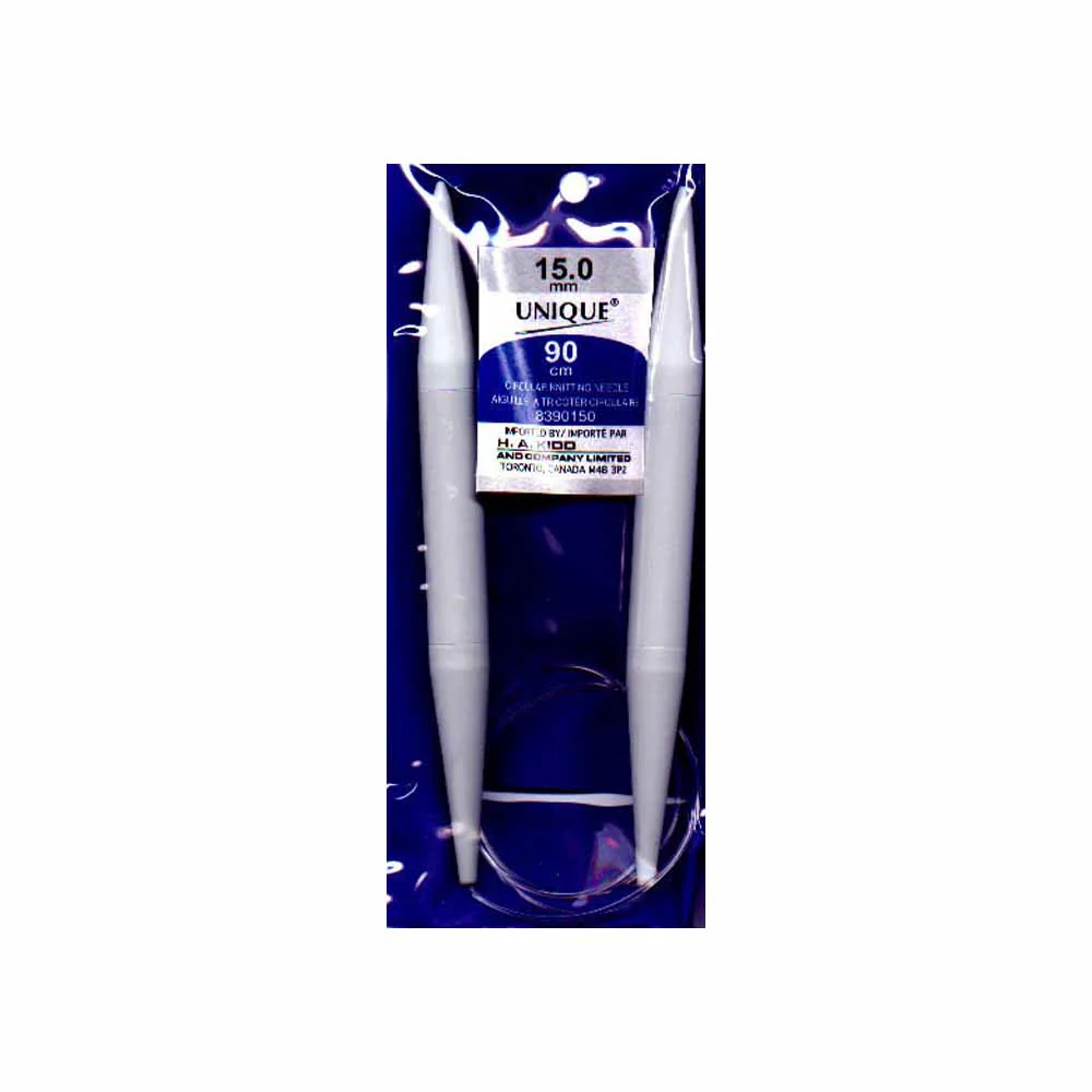 UNIQUE KNITTING Circular Knitting Needles 90cm (36") Plastic - 15mm