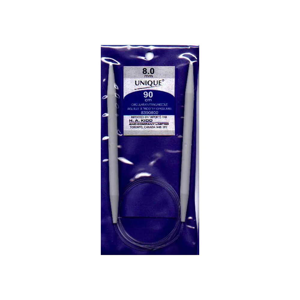 UNIQUE KNITTING Circular Knitting Needles 90cm (36") Plastic - 8mm/US 11