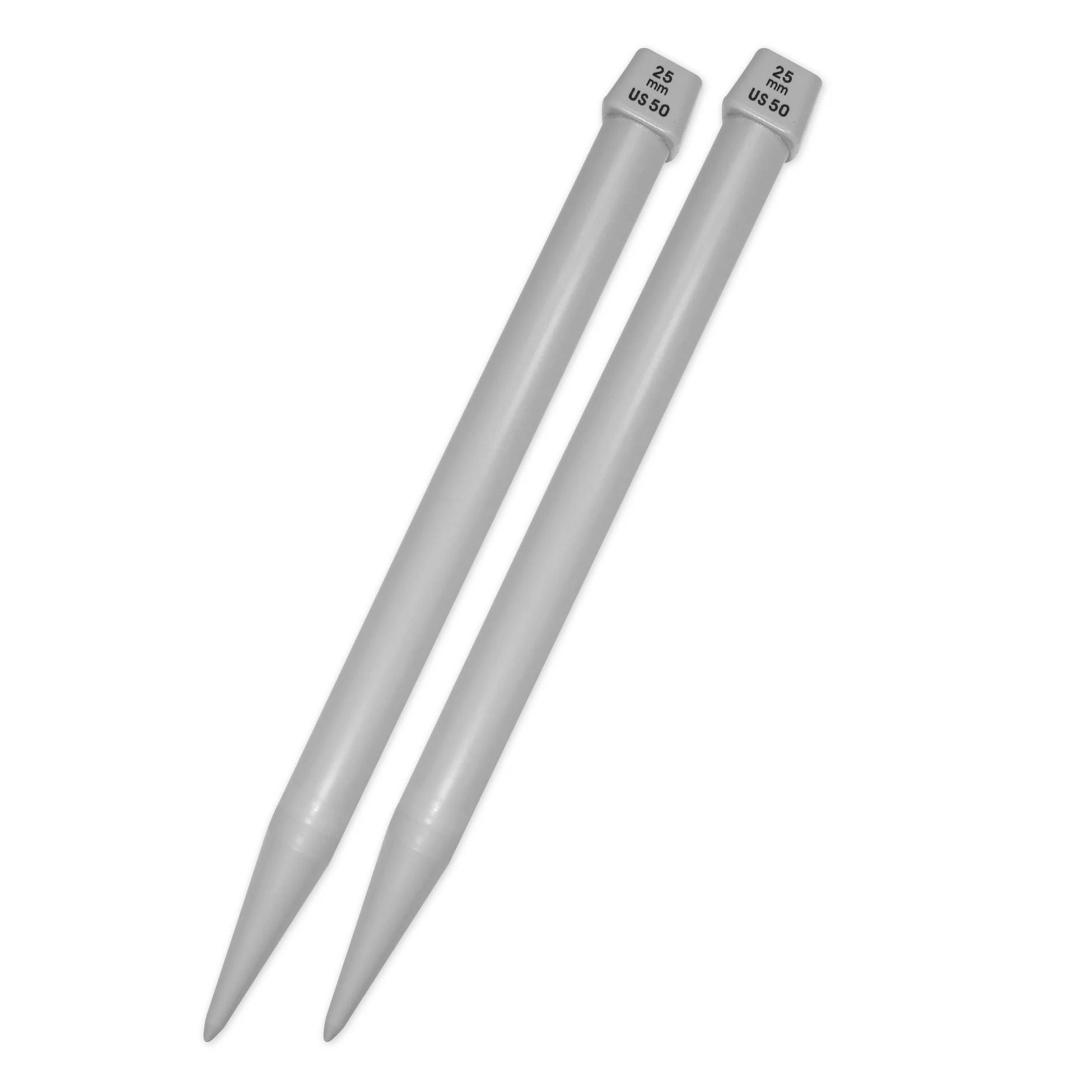 UNIQUE KNITTING Single Point Knitting Needles 35cm (14") Plastic - 25mm/US 50